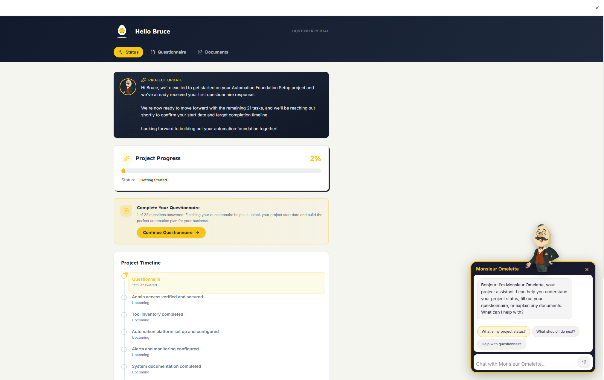 Client Portal with Secure Token Access screenshot