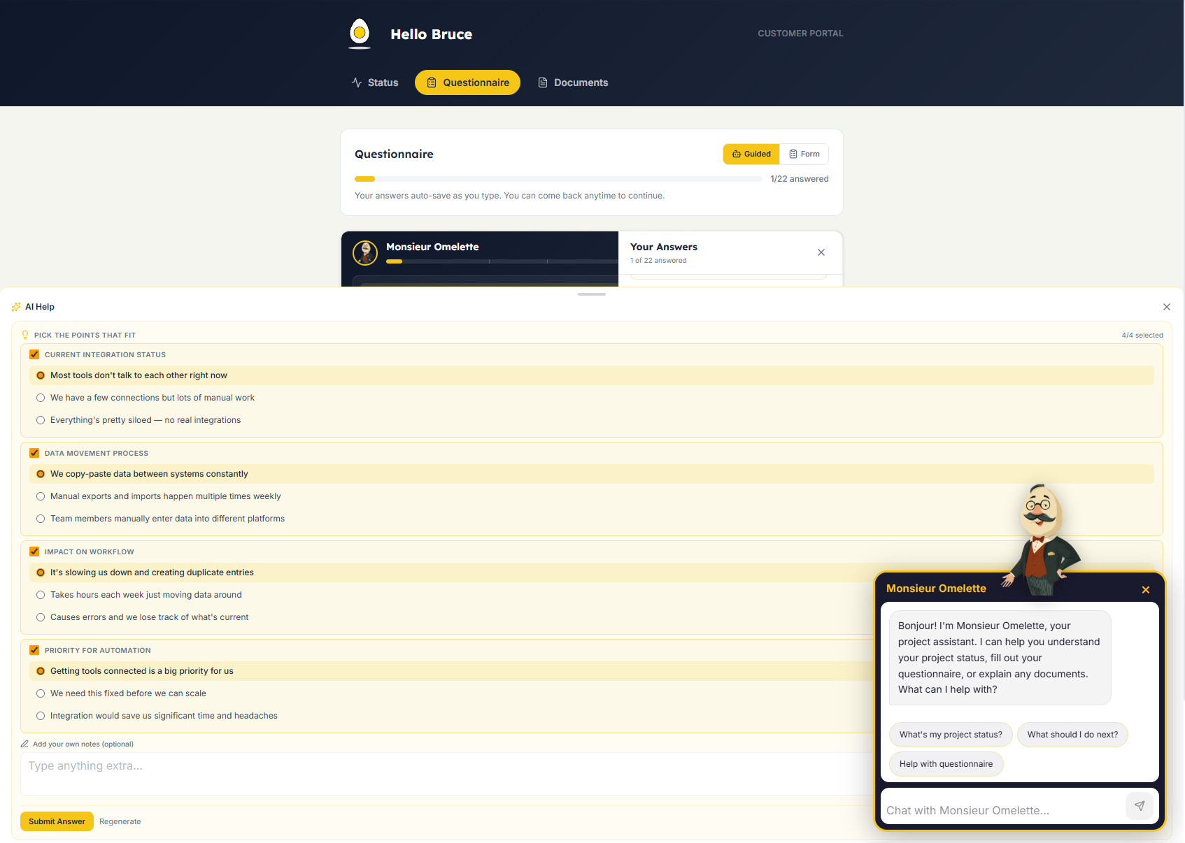 Smart Questionnaire System screenshot
