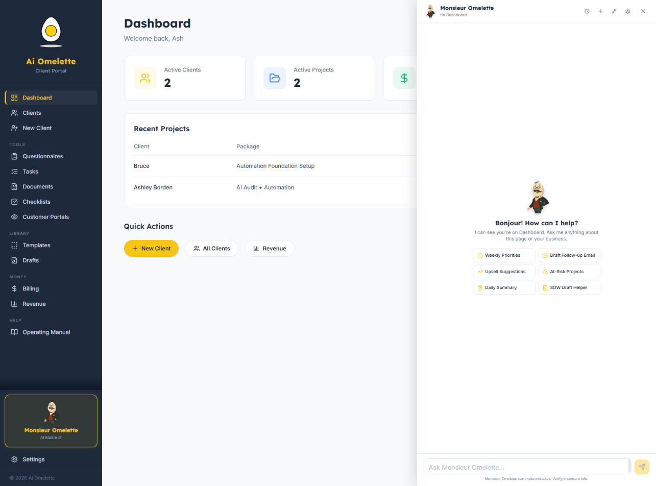 AI Assistant - Monsieur Omelette screenshot