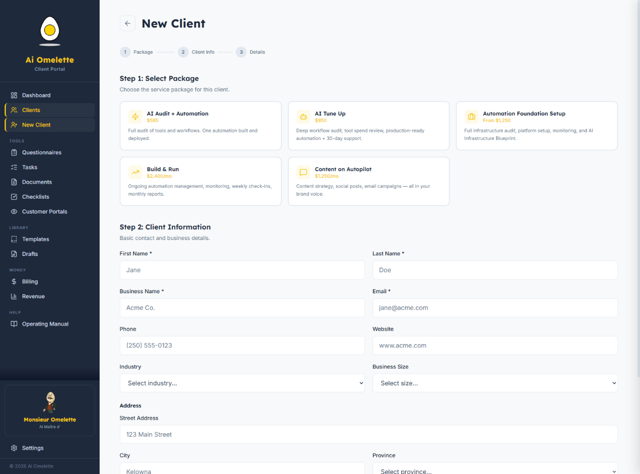 Configurable Consulting Packages screenshot